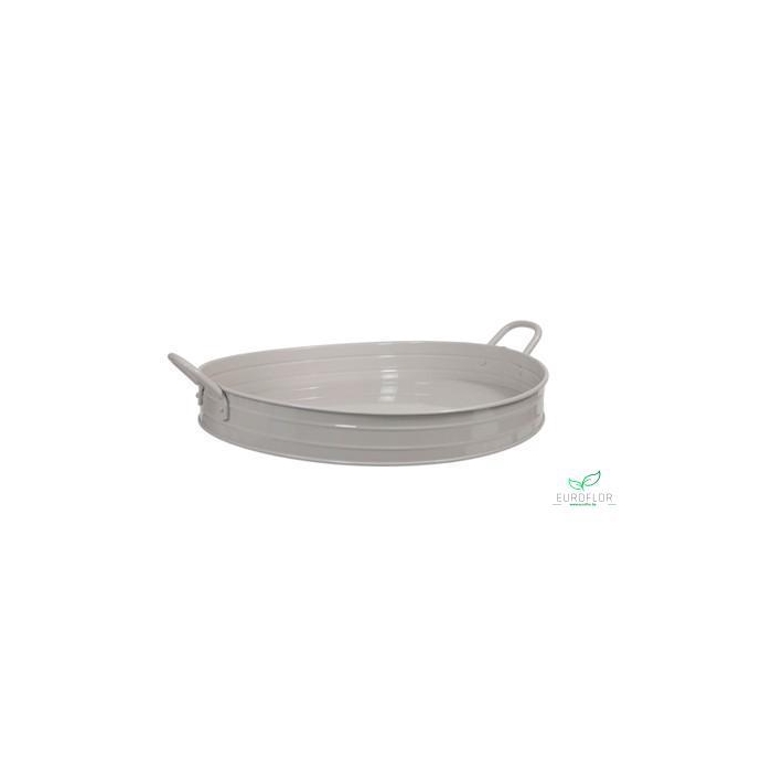 <h4>METAL TRAY HANDLE SHINY GREY BEIGE 36 D6</h4>