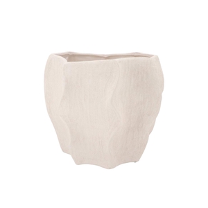 Lisboa White Pot Wave 30x30x26cm