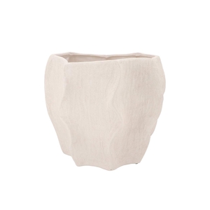 Lisboa White Pot Wave 30x30x26cm
