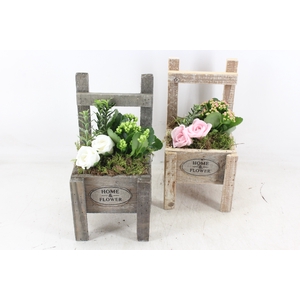 arr2 TD - Houten stoel - roze/wit