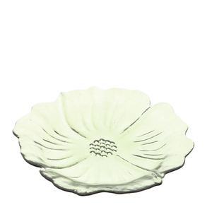 Glass Bowl Flower plate d16.5*2cm