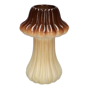 DF03-665483100 - Vase Toadstool1 lines d8/18xh28.5 brown