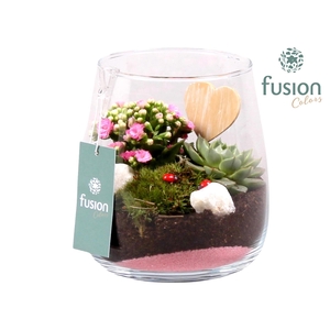 Glas Alzada met arrangement love