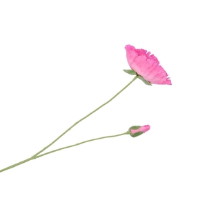 Silk Poppy 2x Pink 70cm