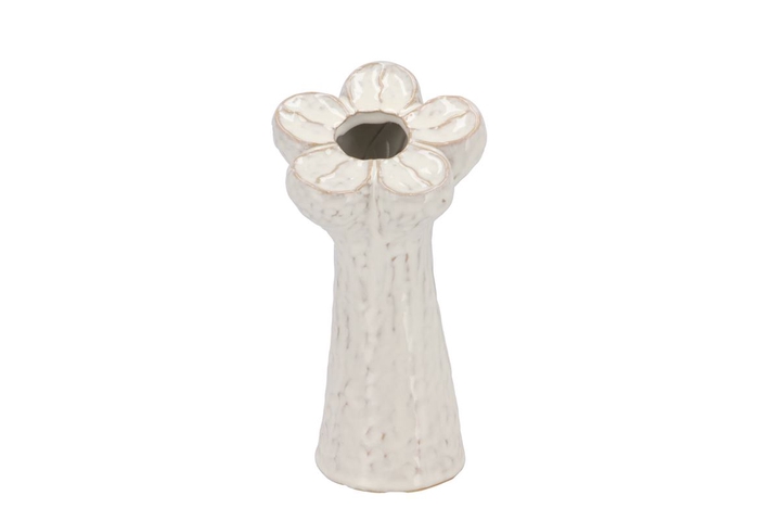 <h4>Mara White Vase Bloom 12x12x26cm</h4>