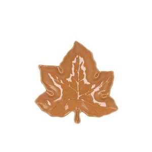 Leaf Maple Plate Brown 18x18x4cm Nm