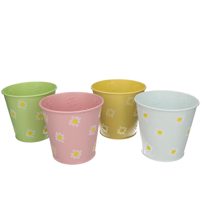 <h4>Zinc Pot Daisy d12.5*11.5cm</h4>