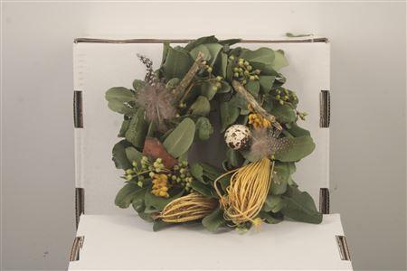 <h4>Wreath Spring Berry Feather 20cm</h4>