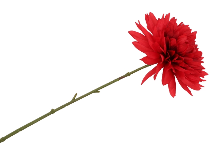 Silk Dahlia Pointy Fiery Red 65cm