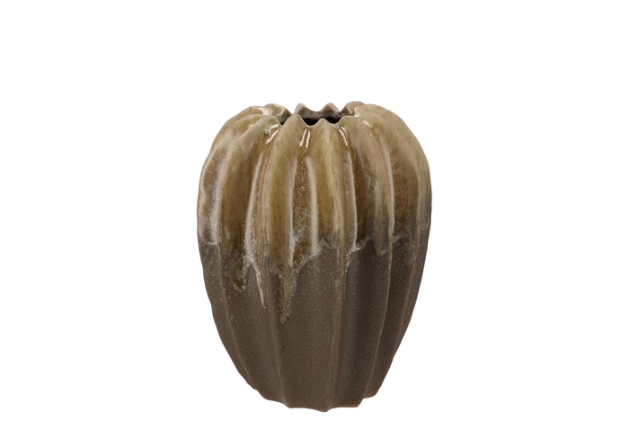 Dion Brown Vase Structure 14x14x15cm