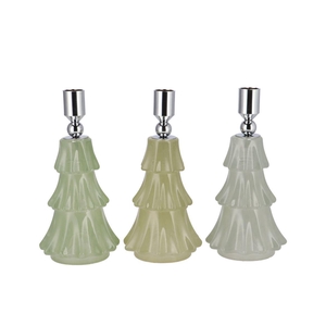 Jazz Nordic Green Candle Holder X-mas Tree Ass 10x20cm