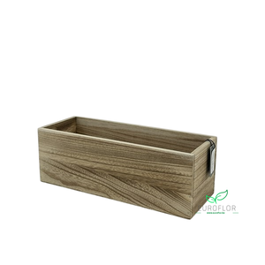 WOOD BASKET RECTANGLE 28X9,5XH10