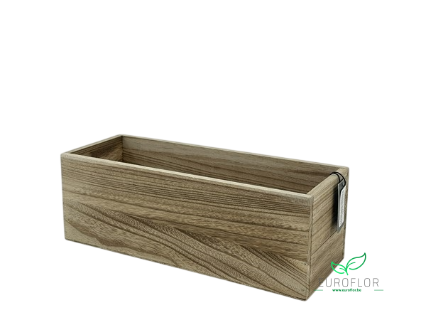 WOOD BASKET RECTANGLE 28X9,5XH10