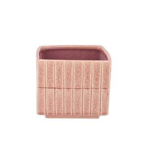 Mirre Old Pink Cube Pot 12x12x10cm