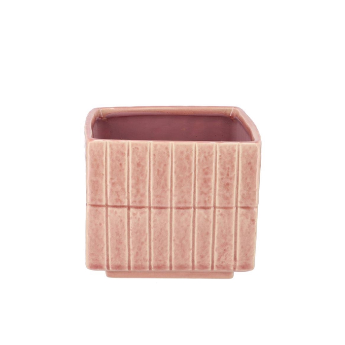 <h4>Mirre Old Pink Cube Pot 12x12x10cm Nm</h4>