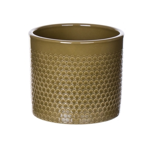 DF03-883862500 - Pot Capri d28xh25.5 pistache glazed