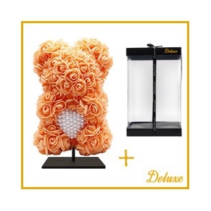 arr3 Deco beer 25cm - Oranje diamant hart