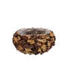 Wreath Wood Brown Planter With Bottom 14x16x13cm