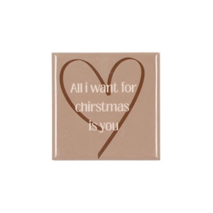 Tile All I Want For Christmas Sand 10x10x1cm