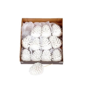 Deco Pinecone Wax Snow White L6w6h9d6 X12