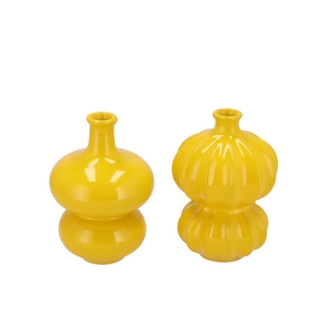 Luna Yellow Bubbles Vase Ass Nm