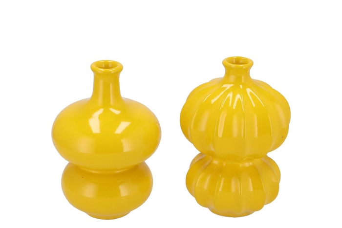 <h4>Luna Yellow Bubbles Vase Ass Nm</h4>