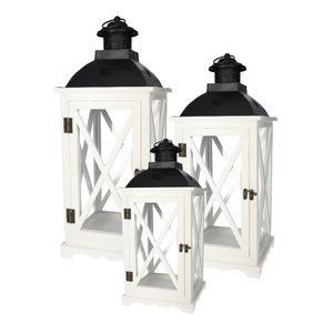 DF05-730260100 - Set/3 Lantern Kenzo 29x29x72 white