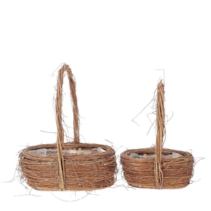 Basket sets Fibrous S/2 34*23*44.5cm