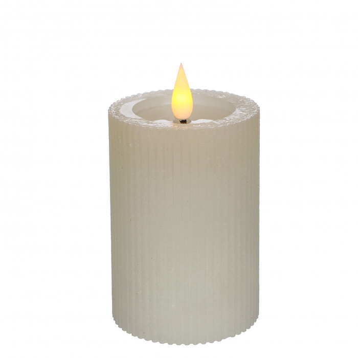 <h4>Candle LED cylind.rib d07*10cm ex.AAA</h4>