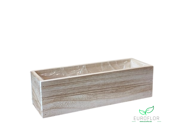 WOOD PLANTER RECTANGLE 24X8XH7