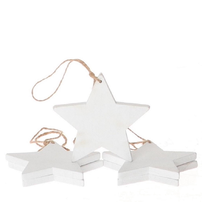 Kerst Deco hanger ster 25cm x5