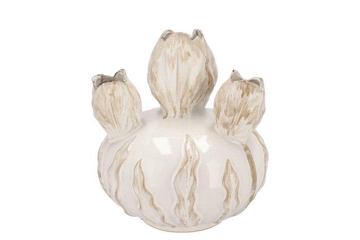 <h4>Mara White Vase Bol Tulip 22x22x24cm Nm</h4>