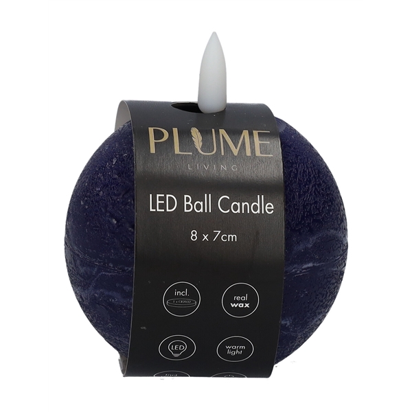 <h4>Ball LED candle Lumina1 RC d8xh7 d.blue</h4>