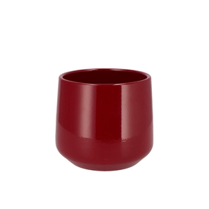 Ceramic Wine Red Shiny Pot Berlin 13cm
