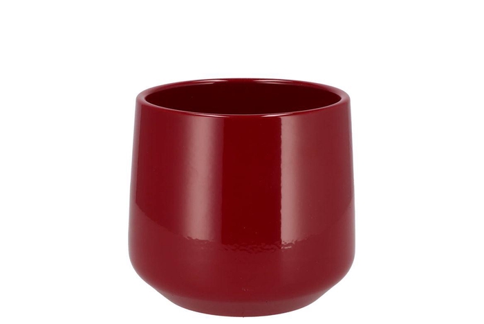 <h4>Ceramic Wine Red Shiny Pot Berlin 13cm</h4>