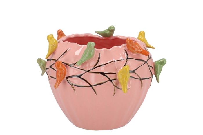 <h4>Bird Pot Pink 19x19x15cm</h4>