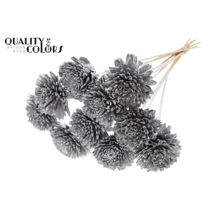 Shola Zinia Ø8cm on stem Silver