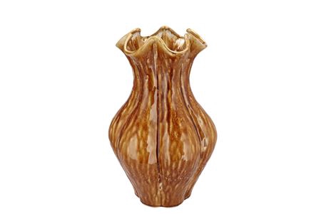 <h4>Inga Driss Brown Vase Active Glaze 25x25x36cm Nm</h4>