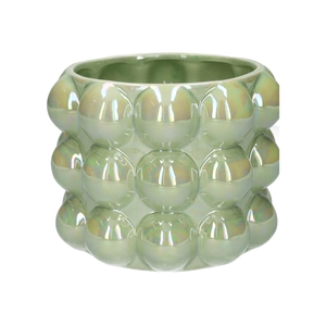 DF03-666721447 - Pot Bubbly d16xh12.2 pistache+pearl