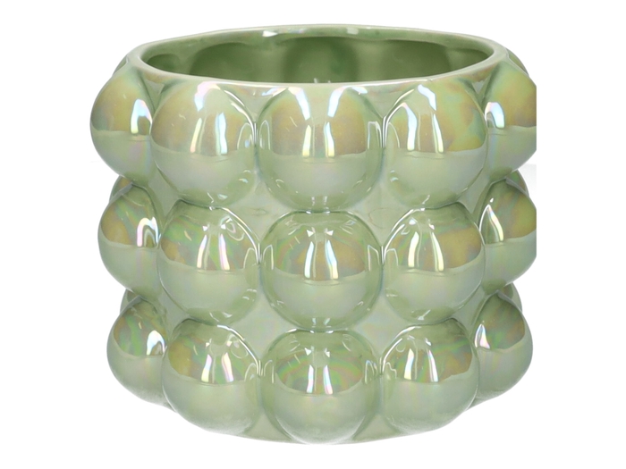 <h4>DF03-666721447 - Pot Bubbly d16xh12.2 pistache+pearl</h4>