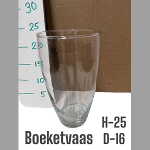 GLAS BOEKET VAAS H25XD16