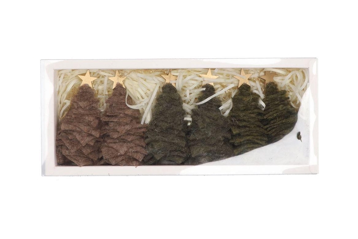 Joyful Green X-mas Tree Felt 32x14x7cm P/1