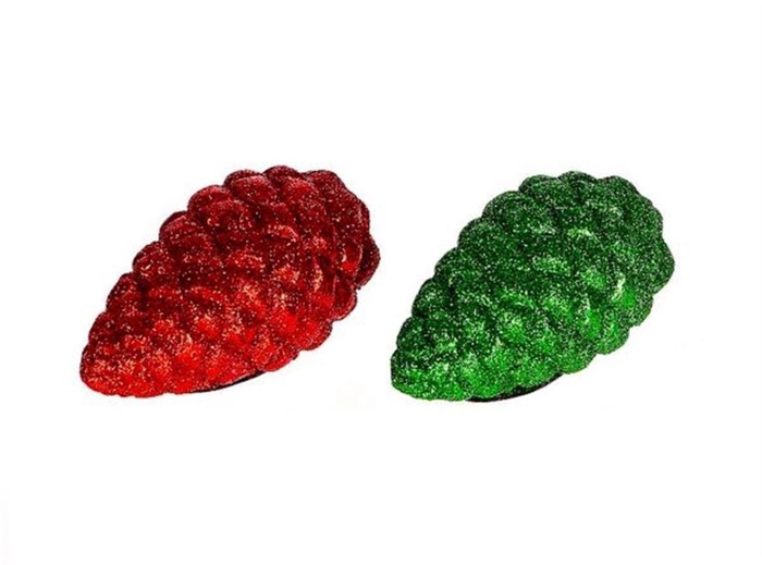 <h4>Deco Pinecone 2 Ass. Green And Red L5w5h10</h4>