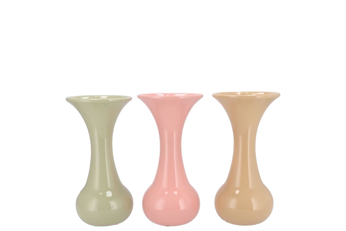 <h4>Mia Dreamy Pastel Mix Vase Neck Trumpet 9x9x18cm</h4>