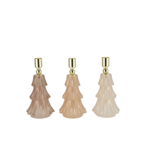 Jazz Cozy Sand Candle Holder X-mas Tree Ass 9x16cm