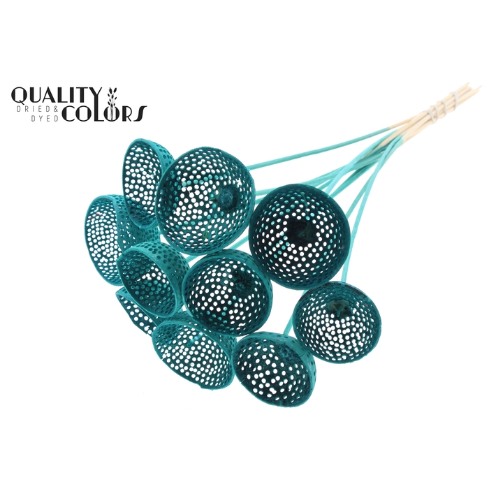 <h4>Bell Cup Jali on stem Intense Turquoise</h4>