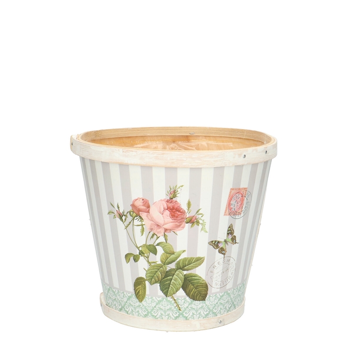 <h4>Wood Rose pot d17*15cm</h4>