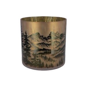 Ruby Gold T-light Mountain Tree 25x25cm