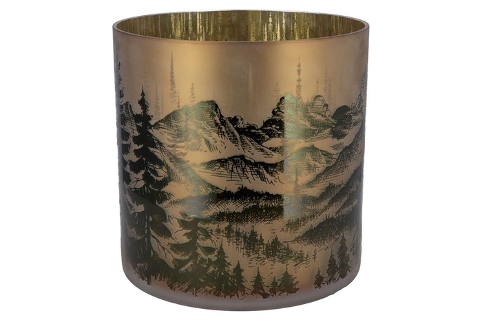 <h4>Ruby Gold T-light Mountain Tree 25x25cm</h4>