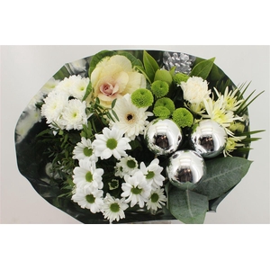 Boeket 15 Tak Kerst Wit